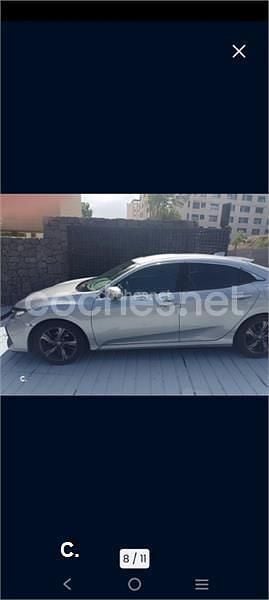 Gris / plata Usado 2018 Honda Civic Elegance Berlina | 16.900 € (Precio justo) - Imagen 1/4