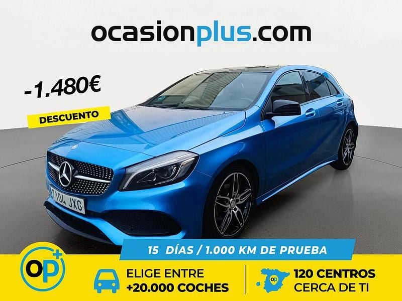 Azul Usado 2017 Mercedes A200 AMG line Utilitario | 18.510 € (Precio justo) - Imagen 1/4