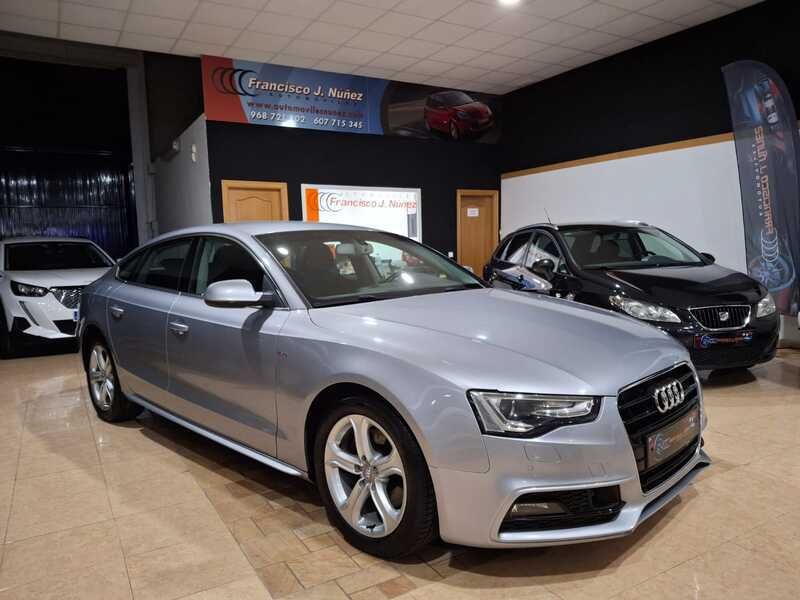 Gris Usado 2016 Audi A5 Sportback S-Line Berlina | 14.999 € (Precio justo) - Imagen 1/4