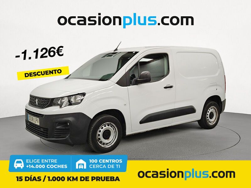 Blanco Usado 2021 Peugeot Partner Premium Monovolumen | 12.390 € (Precio justo) - Imagen 1/4