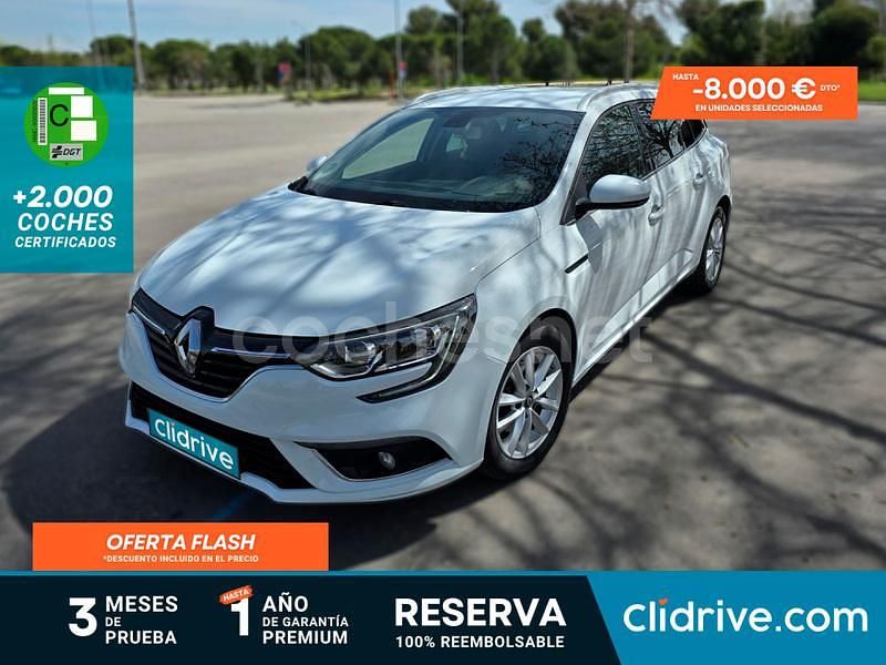 Blanco Usado 2017 Renault Mégane GrandTour Intens Familiar | 10.290 € (Precio justo) - Imagen 1/3