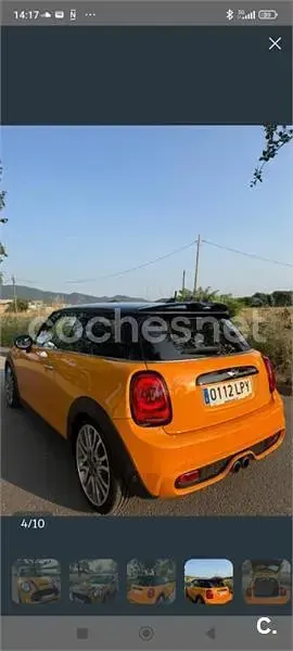 Usado Mini Cooper S 184 CV (135 kW) 2015 Naranja Utilitario
