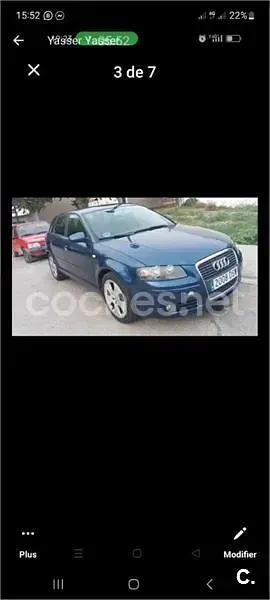 Usado Audi A3 Ambition 105 CV (77 kW) 2005 Azul Utilitario