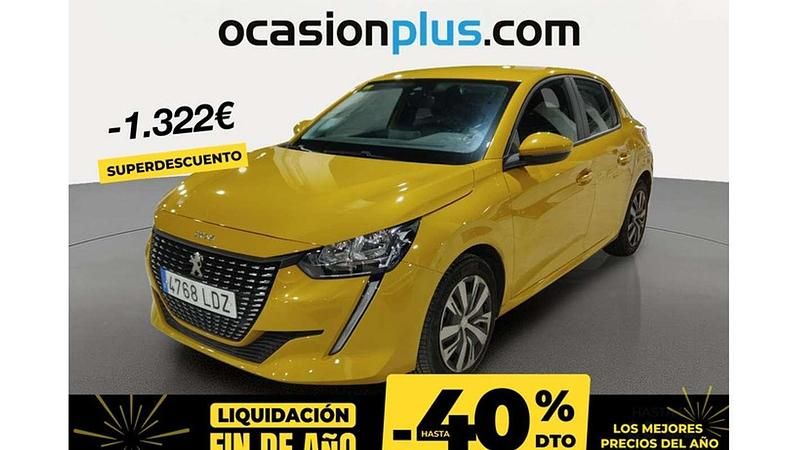 Amarillo Usado 2020 Peugeot 208 Active Utilitario | 10.578 € (Buen precio) - Imagen 1/4
