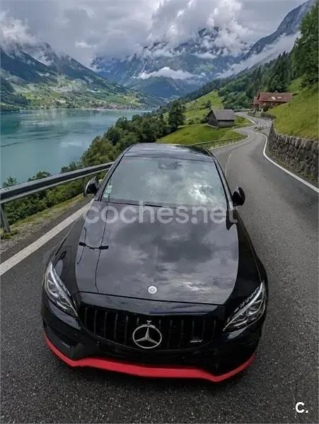 Usado Mercedes C220 AMG line 170 CV (125 kW) 2016 Negro Berlina