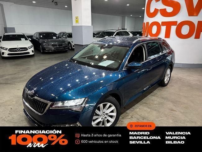 Azul Usado 2021 Skoda Superb Style Familiar | 19.450 € (Precio justo) - Imagen 1/4