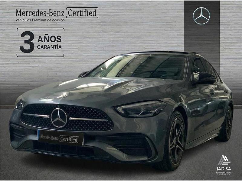 Usado Mercedes C220 AMG line 200 CV (147 kW) 2023 Gris Berlina