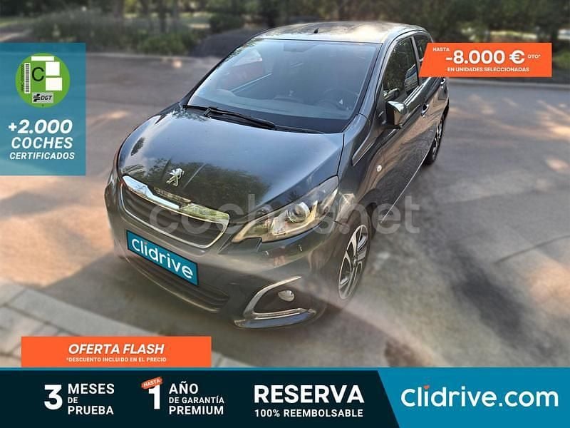 Negro Usado 2016 Peugeot 108 Allure Utilitario | 4590 € (Super precio) - Imagen 1/3