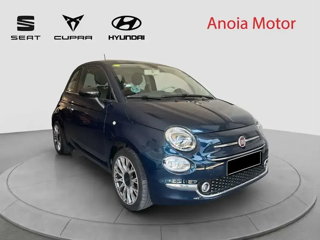 Usado Fiat 500C Lounge 69 CV (50 kW) 2018 Azul Descapotable