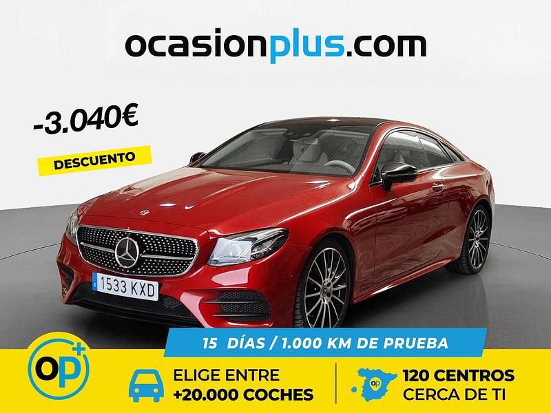 Rojo Usado 2019 Mercedes E220 Coupe | 33.450 € (Precio justo) - Imagen 1/4