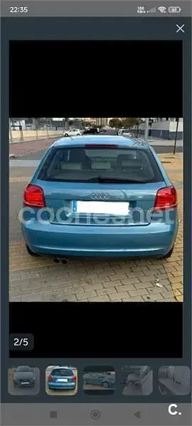 Usado Audi A3 Ambiente 105 CV (77 kW) 2009 Azul Utilitario