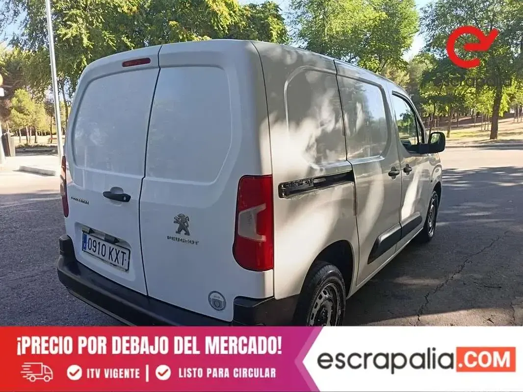 Usado Peugeot Partner S 102 CV (75 kW) 2019 Blanco Monovolumen