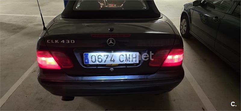 Usado Mercedes CLK430 Elegance 279 CV (205 kW) 2000 Azul Descapotable