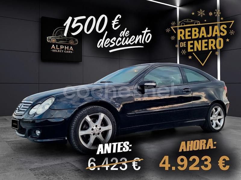 Negro Usado 2006 Mercedes C200 Sport Edition Berlina | 4923 € (Buen precio) - Imagen 1/4