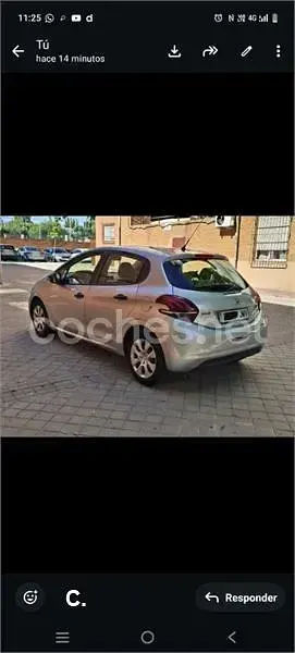 Usado Peugeot 208 Style 82 CV (60 kW) 2016 Gris / plata Utilitario
