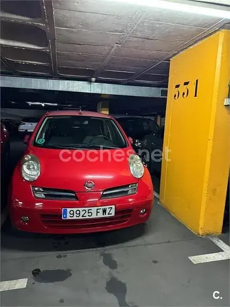 Usado Nissan Micra Acenta 88 CV (64 kW) 2007 Rojo Berlina