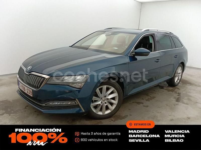 Azul Usado 2021 Skoda Superb Style Familiar | 19.450 € (Precio justo) - Imagen 1/4