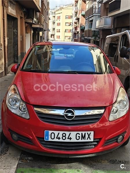 Rojo Usado 2009 Opel Corsa Enjoy Berlina | 3000 € (Super precio) - Imagen 1/4
