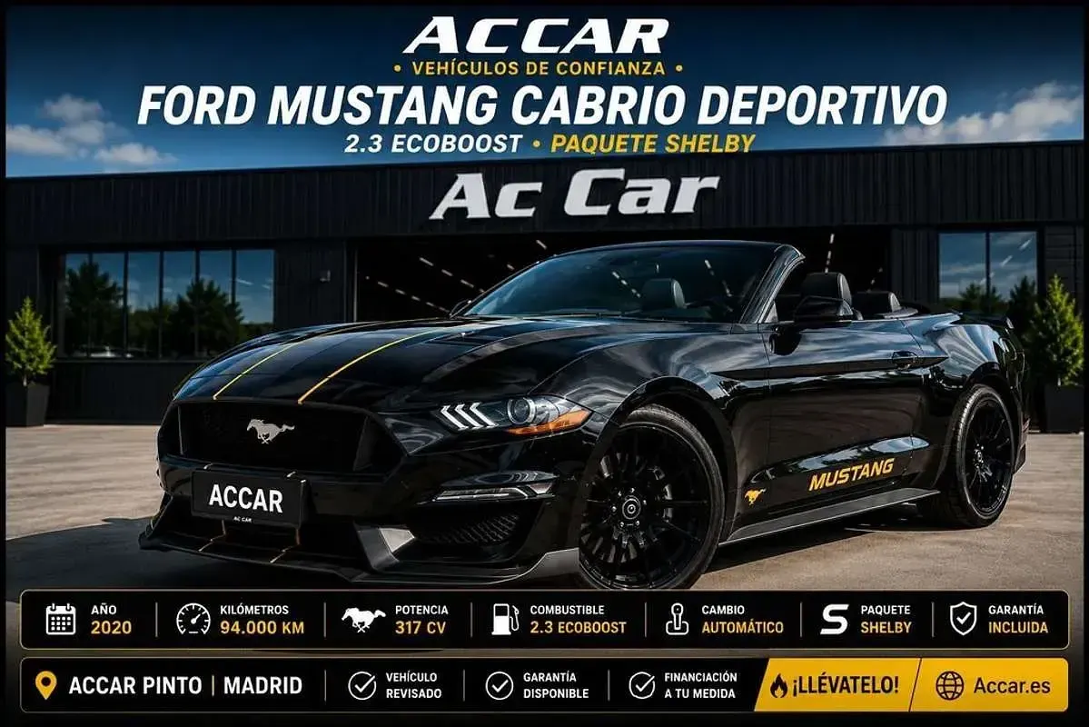 Usado Ford Mustang Convertible 290 CV (213 kW) 2020 Negro Descapotable