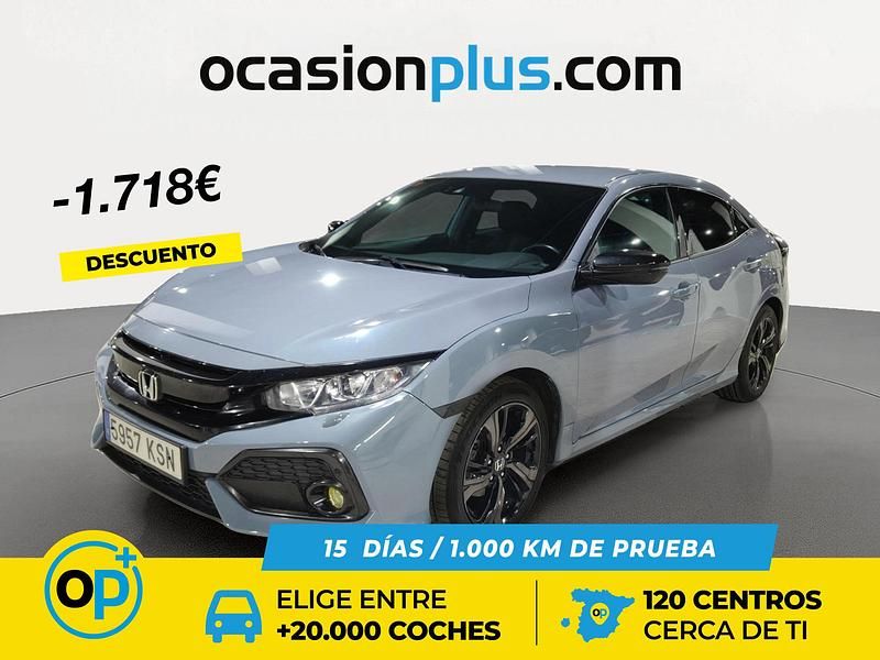 Usado Honda Civic Elegance 129 CV (94 kW) 2018 Gris / plata Berlina