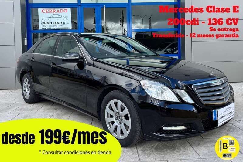 Usado Mercedes E200 136 CV (100 kW) 2012 Negro Berlina