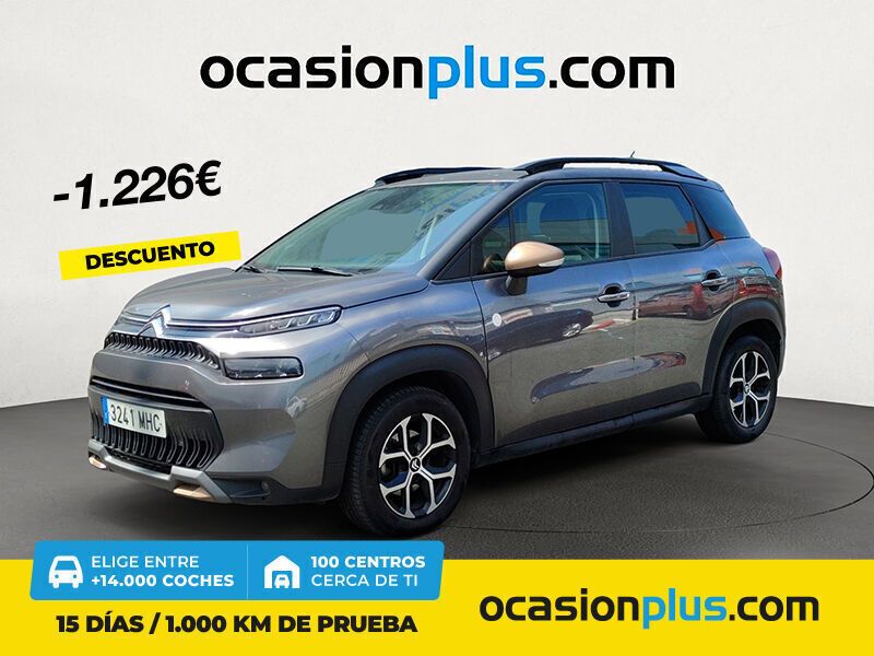 Gris Usado 2023 Citroën C3 Aircross PureTech SUV | 13.490 € (Precio justo) - Imagen 1/4