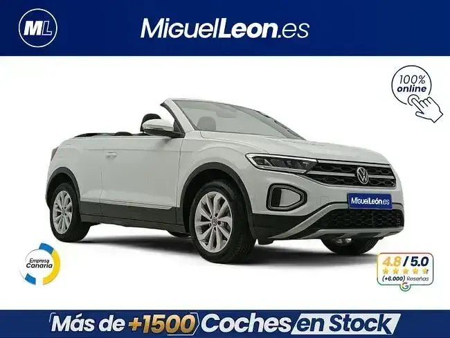 Usado VW T-Roc Cabriolet Style 110 CV (80 kW) 2022 Blanco Descapotable