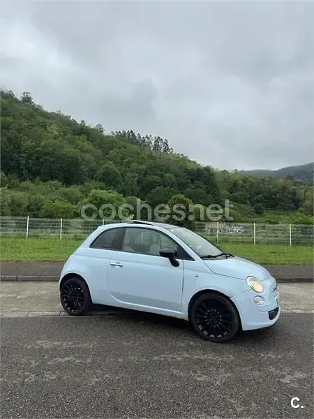 Usado Fiat 500 Lounge 69 CV (50 kW) 2009 Azul Descapotable