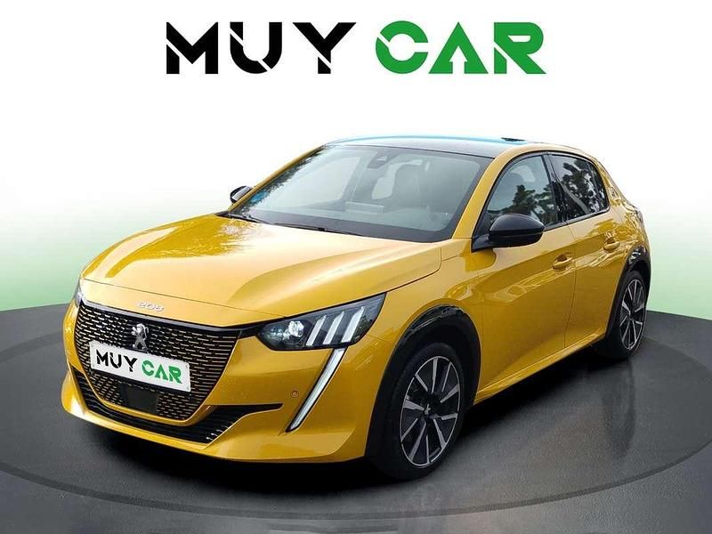 Usado Peugeot e-208 GT-line 100 kW (136 CV) 2020 Amarillo Utilitario