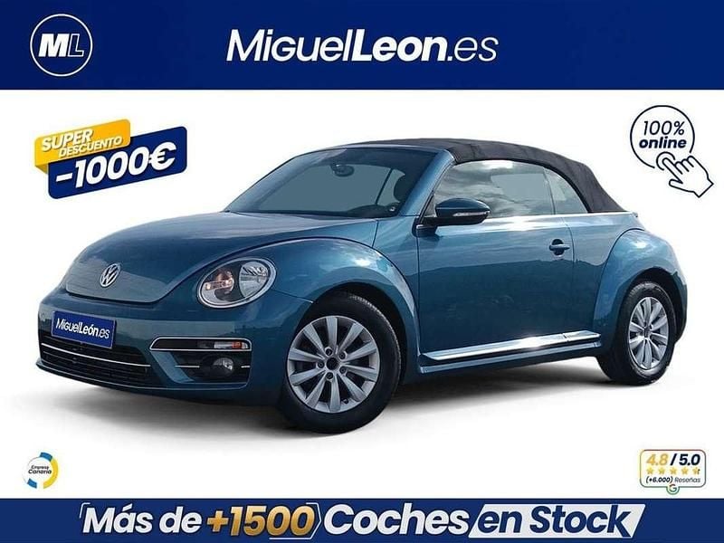 Usado VW Beetle 105 CV (77 kW) 2018 Azul Descapotable