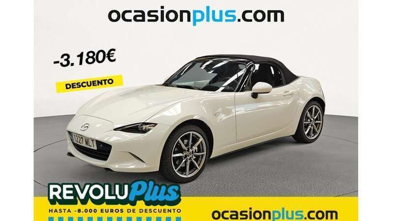 Blanco Usado 2023 Mazda MX5 Exclusive-Line Descapotable | 31.810 € (Precio justo) - Imagen 1/4