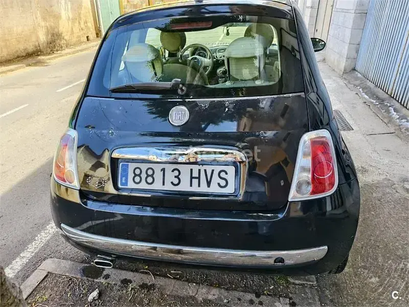 Usado Fiat 500 Lounge 69 CV (50 kW) 2014 Negro Berlina