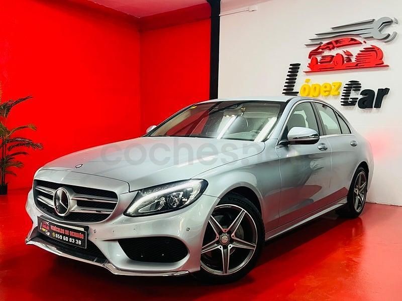 Usado Mercedes C220 AMG line 170 CV (125 kW) 2016 Gris / plata Berlina