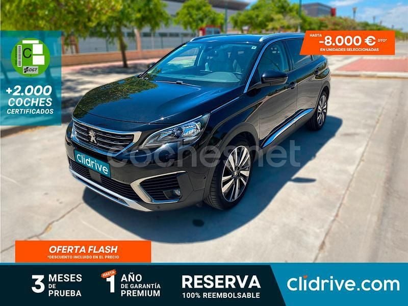 Negro Usado 2018 Peugeot 5008 Allure Monovolumen | 14.690 € (Super precio) - Imagen 1/3