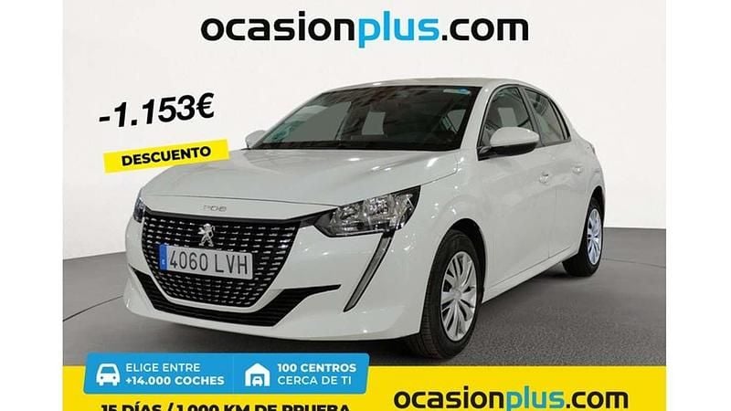 Blanco Usado 2021 Peugeot 208 Active Utilitario | 11.537 € (Buen precio) - Imagen 1/4