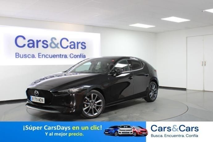 Negro Usado 2023 Mazda 3 Prime-Line Berlina | 21.995 € (Super precio) - Imagen 1/4