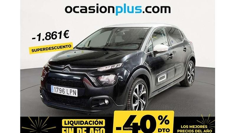 Negro Usado 2021 Citroën C3 PureTech Utilitario | 10.089 € (Buen precio) - Imagen 1/4