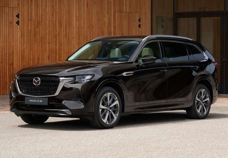 Gris Nuevo 2025 Mazda CX-80 Exclusive-Line SUV | 48.900 € (Super precio) - Imagen 1/4