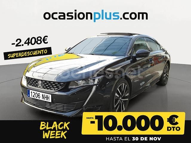 Negro Usado 2023 Peugeot 508 GT Berlina | 26.490 € (Precio justo) - Imagen 1/4