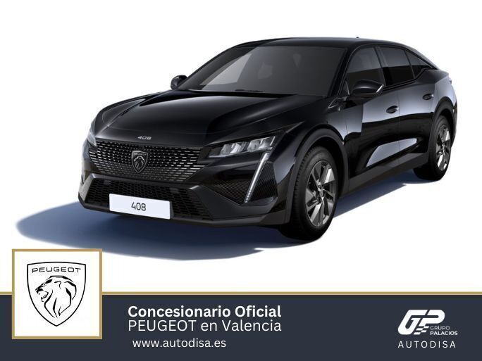 Negro Usado 2024 Peugeot 408 GT GT Berlina | 36.495 € (Precio justo) - Imagen 1/4