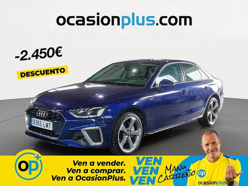 Usado Audi A4 S-Line 204 CV (150 kW) 2021 Azul Berlina