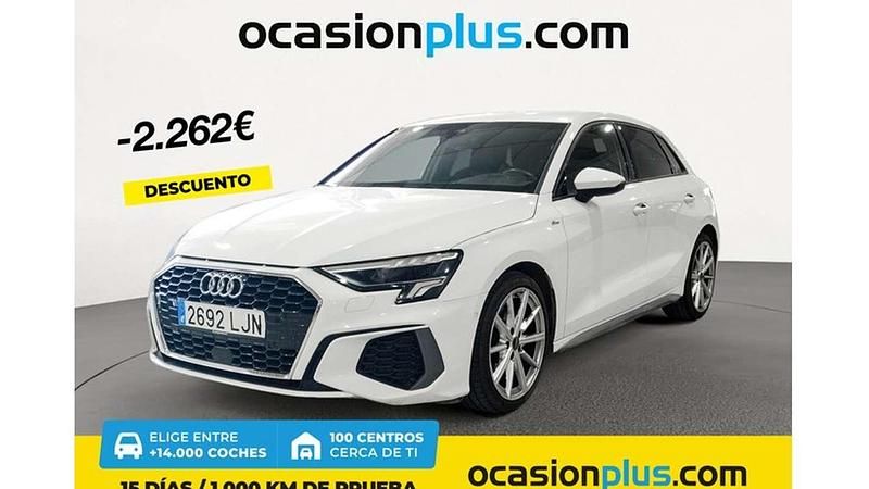Blanco Usado 2020 Audi A3 Sportback S-Line Utilitario | 22.628 € (Precio justo) - Imagen 1/4