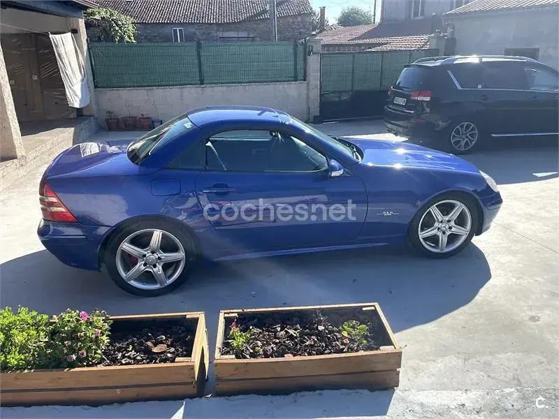 Usado Mercedes SLK200 163 CV (119 kW) 2001 Azul Descapotable