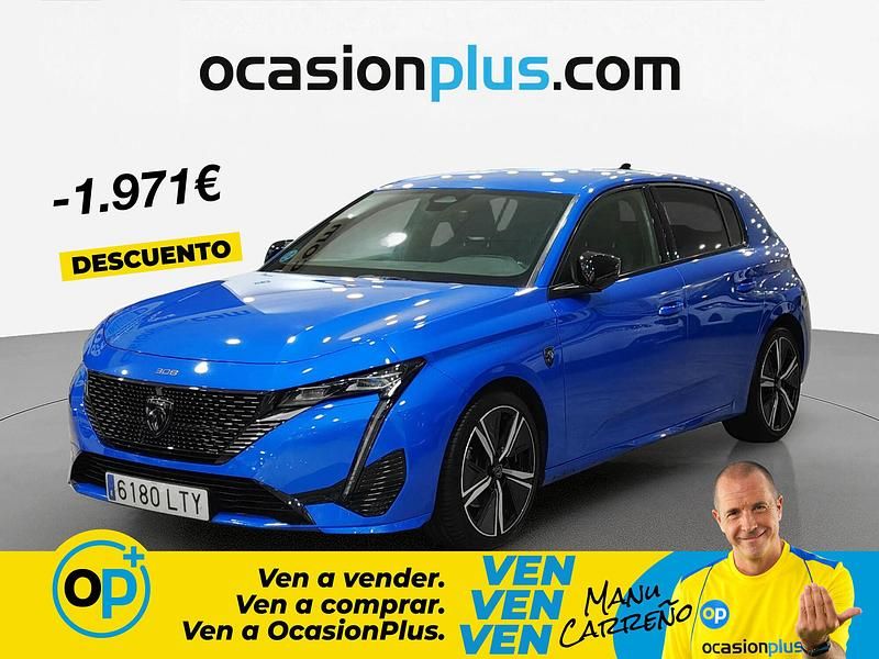 Usado Peugeot 308 GT 130 CV (95 kW) 2021 Azul