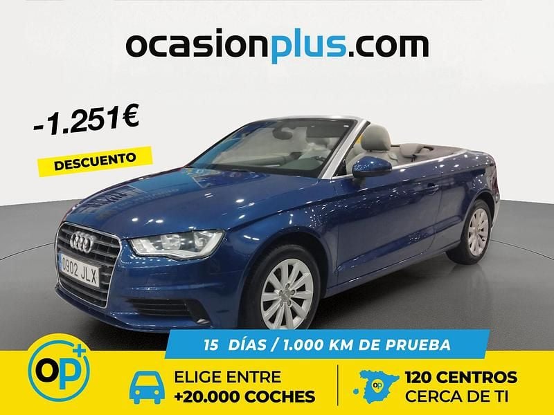 Usado Audi A3 Cabriolet Attraction 110 CV (80 kW) 2016 Azul Descapotable