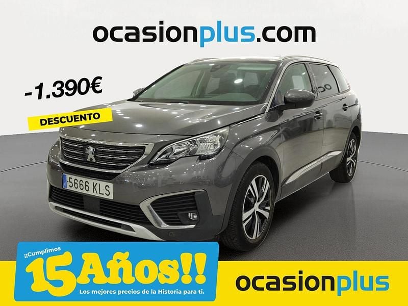 Gris Usado 2018 Peugeot 5008 Allure Monovolumen | 15.290 € (Precio justo) - Imagen 1/4