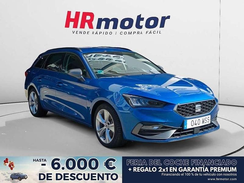 Azul Usado 2024 Seat Leon FR Familiar | 22.690 € (Buen precio) - Imagen 1/4
