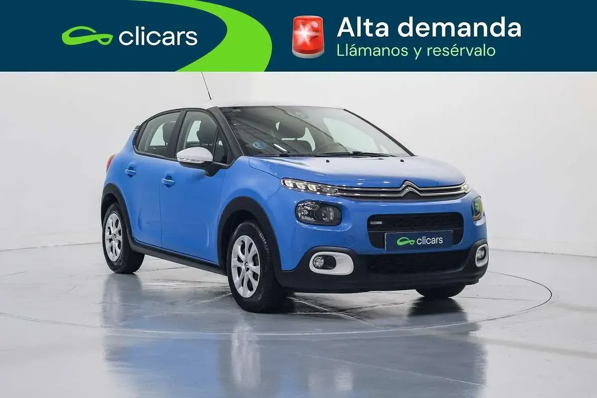 Usado Citroën C3 Feel 82 CV (60 kW) 2017 Azul Utilitario