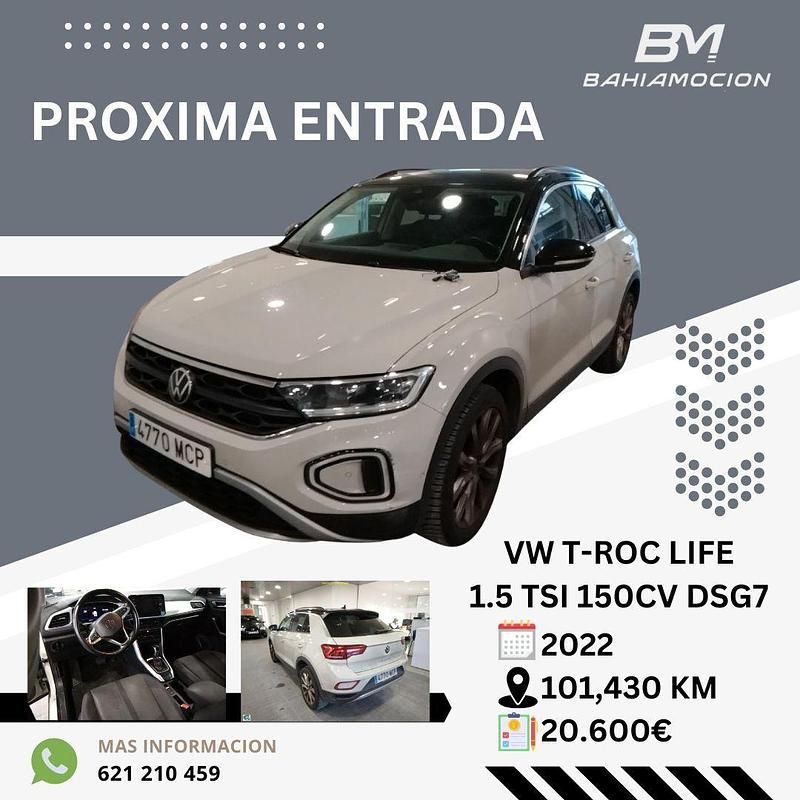 Blanco Usado 2022 VW T-Roc Life SUV | 20.600 € (Precio justo) - Imagen 1/1