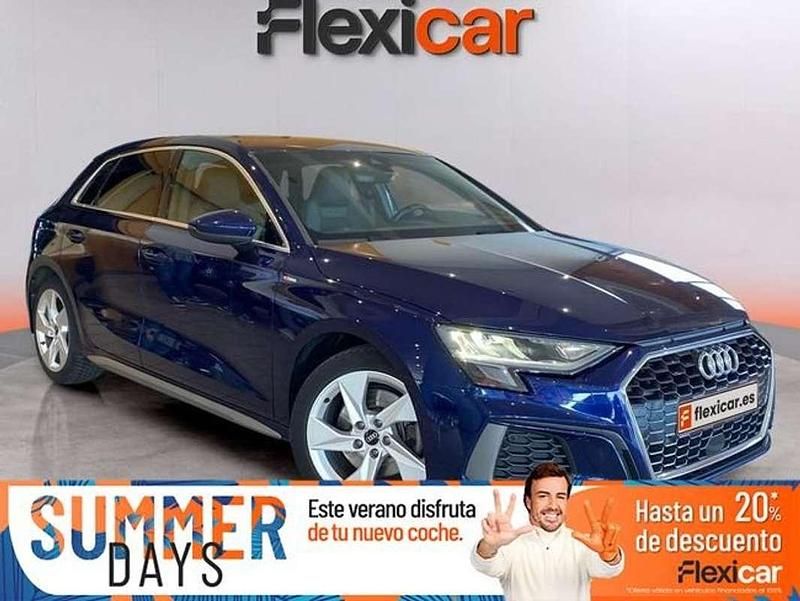 Azul Usado 2021 Audi A3 Sportback S-Line Utilitario | 21.590 € (Precio justo) - Imagen 1/4